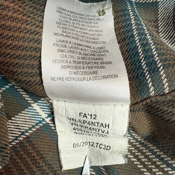 VANS Shirt Mens Sz XL Flannel Plaid Light Button Down Off the Wall - Picture 12 of 14